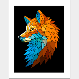 Fox glass Posters and Art